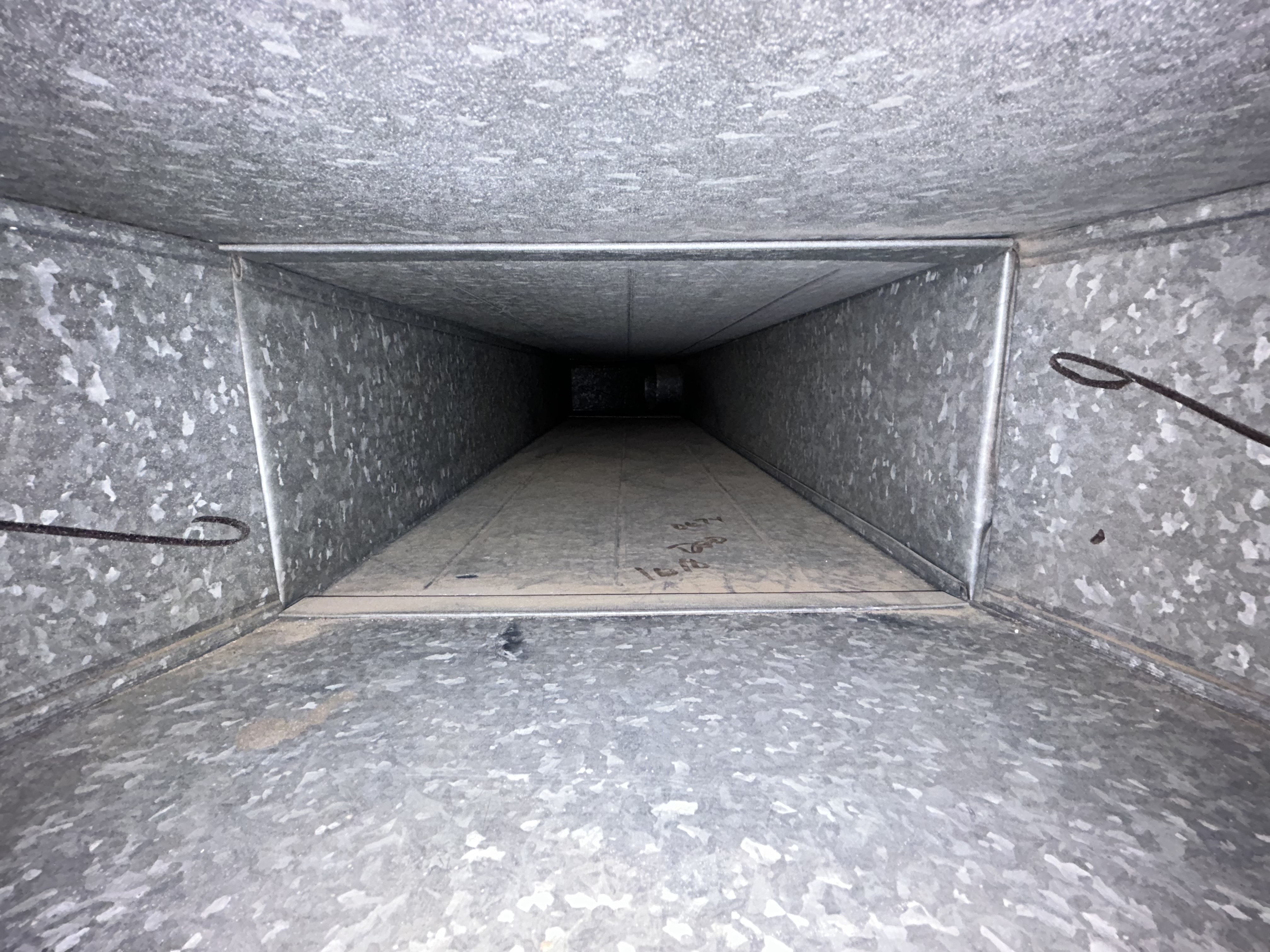 Air duct after cleaning